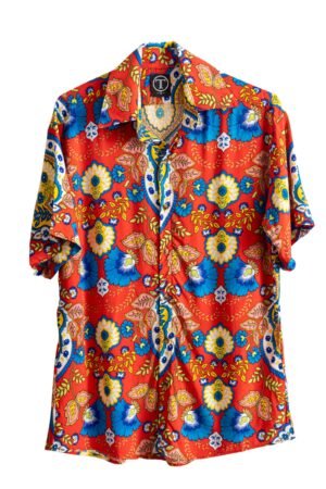 CAMISA MANGA CORTA FLOREADA HINDU