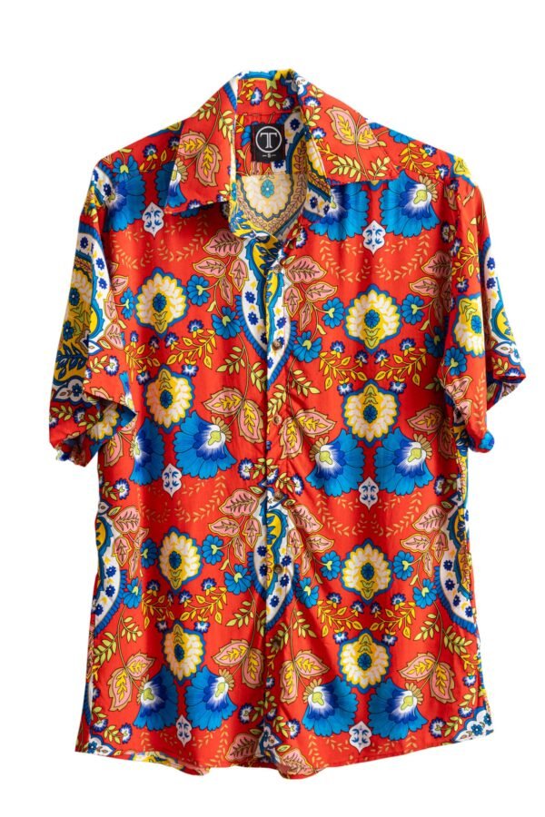 CAMISA MANGA CORTA FLOREADA HINDU