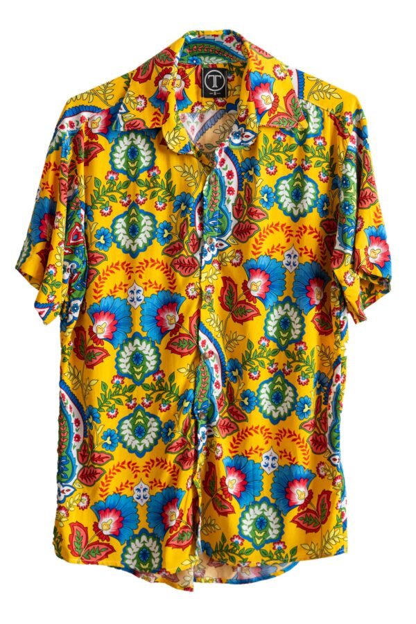CAMISA MANGA CORTA FLOREADA HINDU
