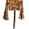BLUSA FLOWER POWER MARRON