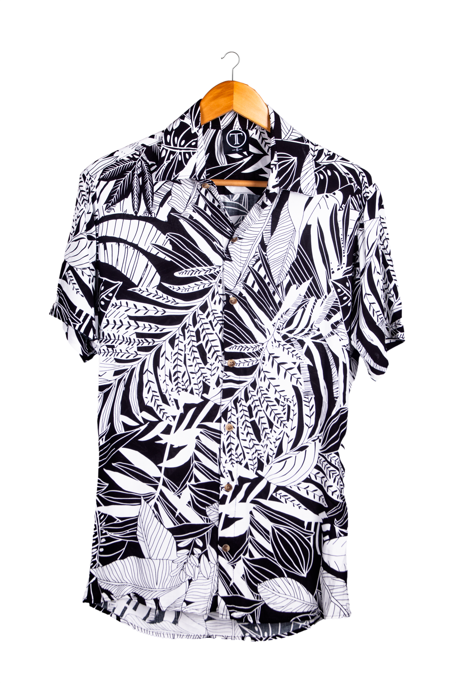 CAMISA MANGA CORTA BLANQUINEGRA