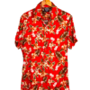 CAMISA MANGA CORTA FLOREADA ROJA