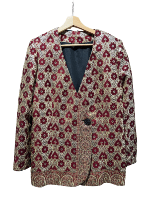 SACO ROJO CON DORADO