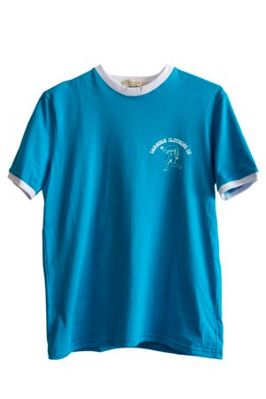RETRO FITTED T-SHIRT CELESTE
